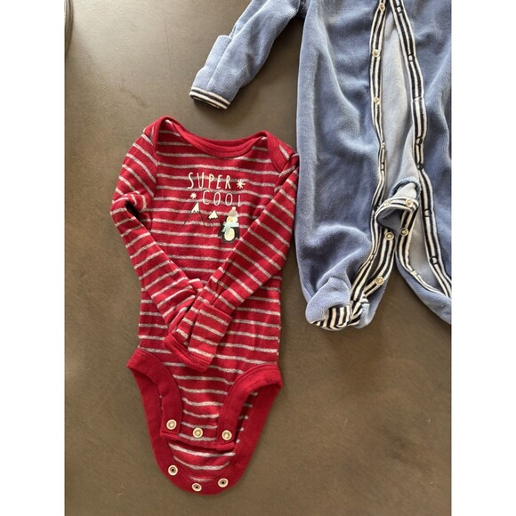 Starting Out Baby Boy Jumpsuit warm with feet Cotton Preppy size NB gift bundle - Picture 10 of 14